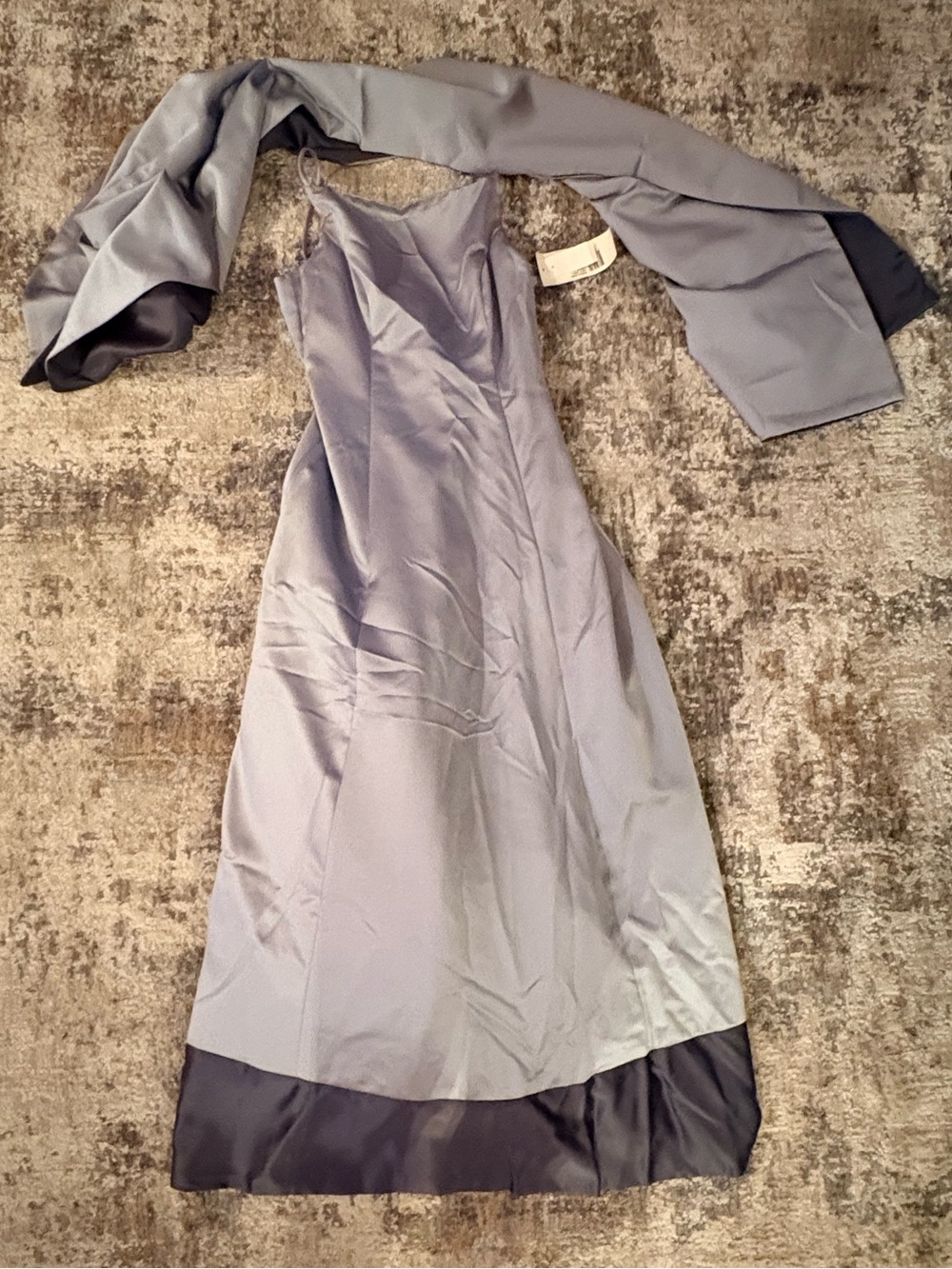 Saks Fifth Avenue Powder Blue Midi Dress with Dark Hem